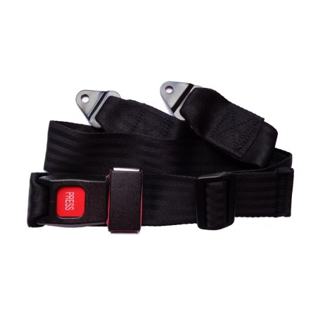 Ceinture de sécurité 2 points avec boucle métal pour fauteuil roulant