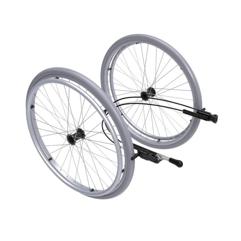 Freins à tirer commande unilatérale pour fauteuil roulant, levier gauche ou droit