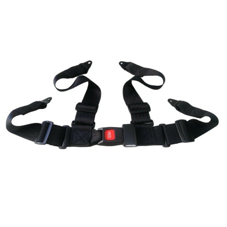 Harnais de sécurité 4 points avec boucle métal taille S et M pour fauteuil roulant