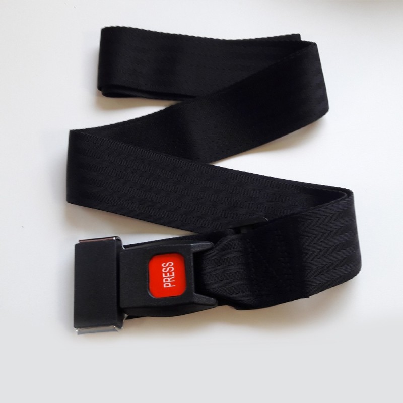 Ceinture de sécurité pour fauteuil roulant avec boucle métal