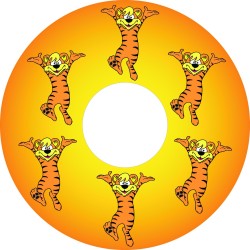 Flasque pour roue de fauteuil roulant avec motif tigre pour roue 22"