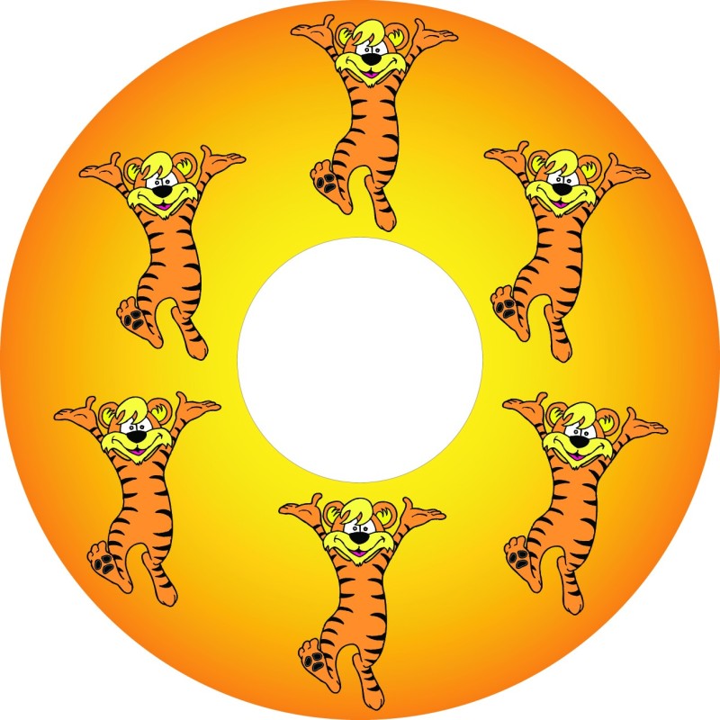 Flasque pour roue de fauteuil roulant avec motif tigre pour roue 22"