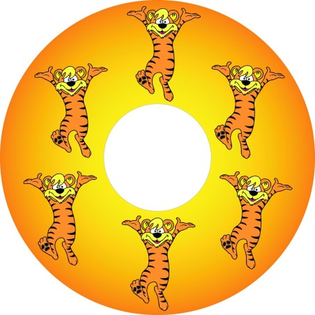 Flasque pour roue de fauteuil roulant avec motif tigre pour roue 22"