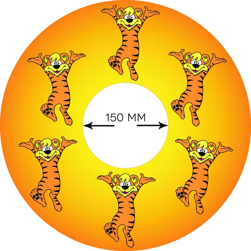 Flasque pour roue de fauteuil roulant avec motif tigre pour roue 22"