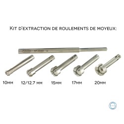 Kit d'extraction de roulements de moyeux pour fauteuil roulant