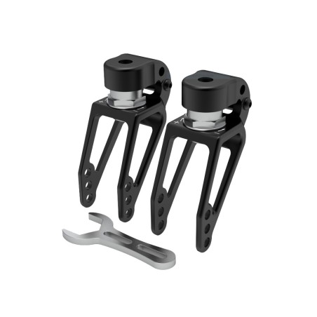 Kit de fourches en aluminium avec amortisseurs réglables pour fauteuil roulant