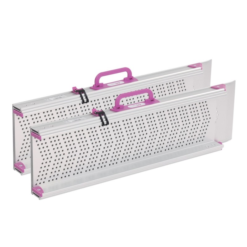Rampe télescopique en aluminium en 3 parties pour fauteuil roulant