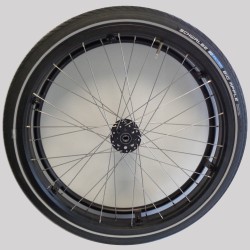 Roue complète OMOBIC BUDDY FAT 24" pour fauteuil roulant droite ou gauche