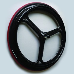 Roue carbone 3 bâtons complète