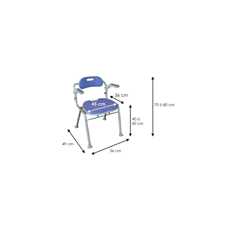 Chaise de douche pliante