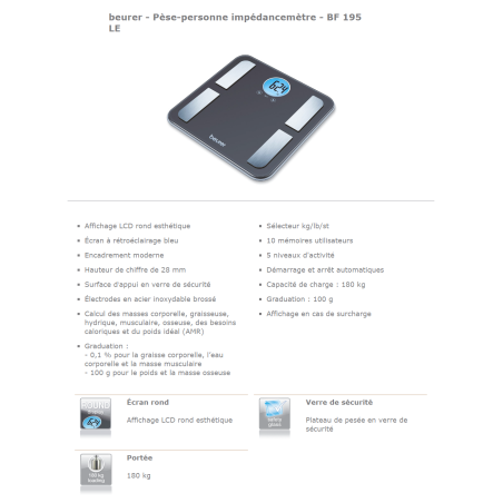 Pèse-personne impédancemètre BF195
