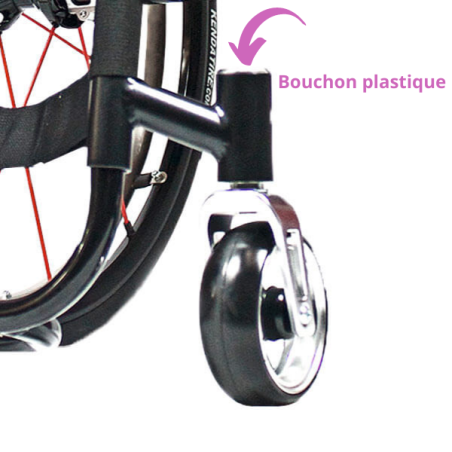 Bouchon plastique tube fauteuil roulant