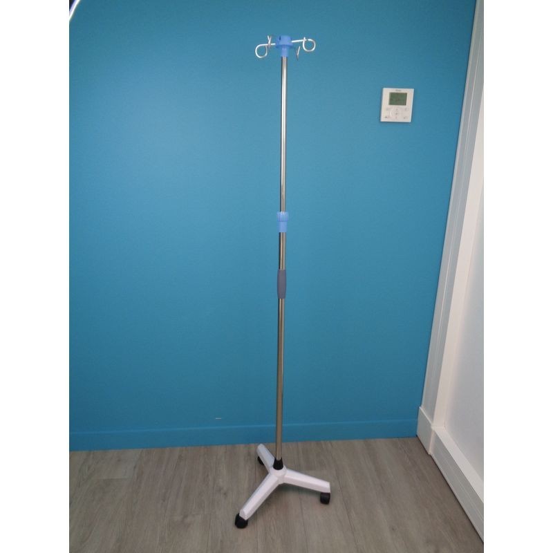 Pied porte sérum 3 ou 5 roulettes